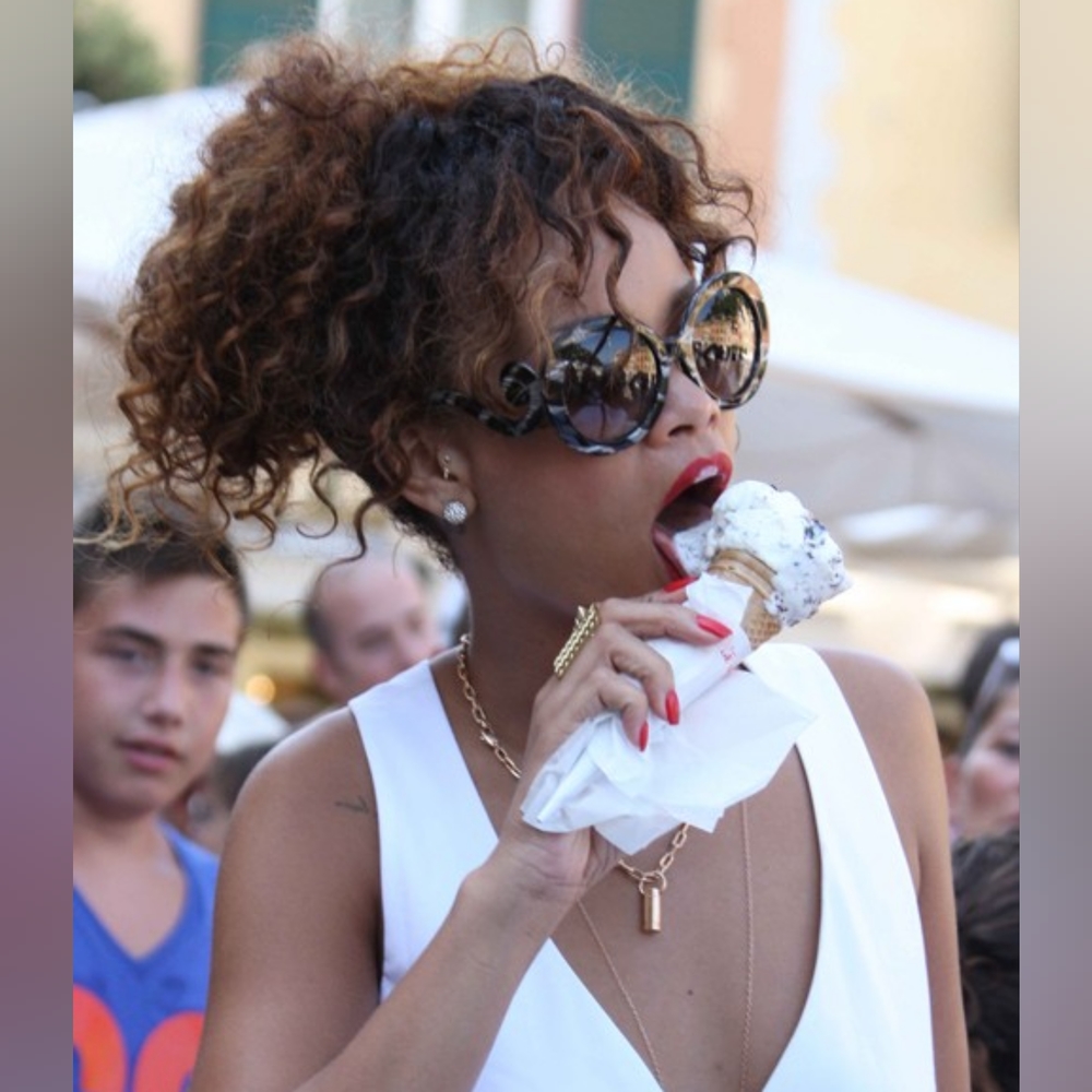 Prada Blue Round Baroque Sunglasses - Picture 10 of 10